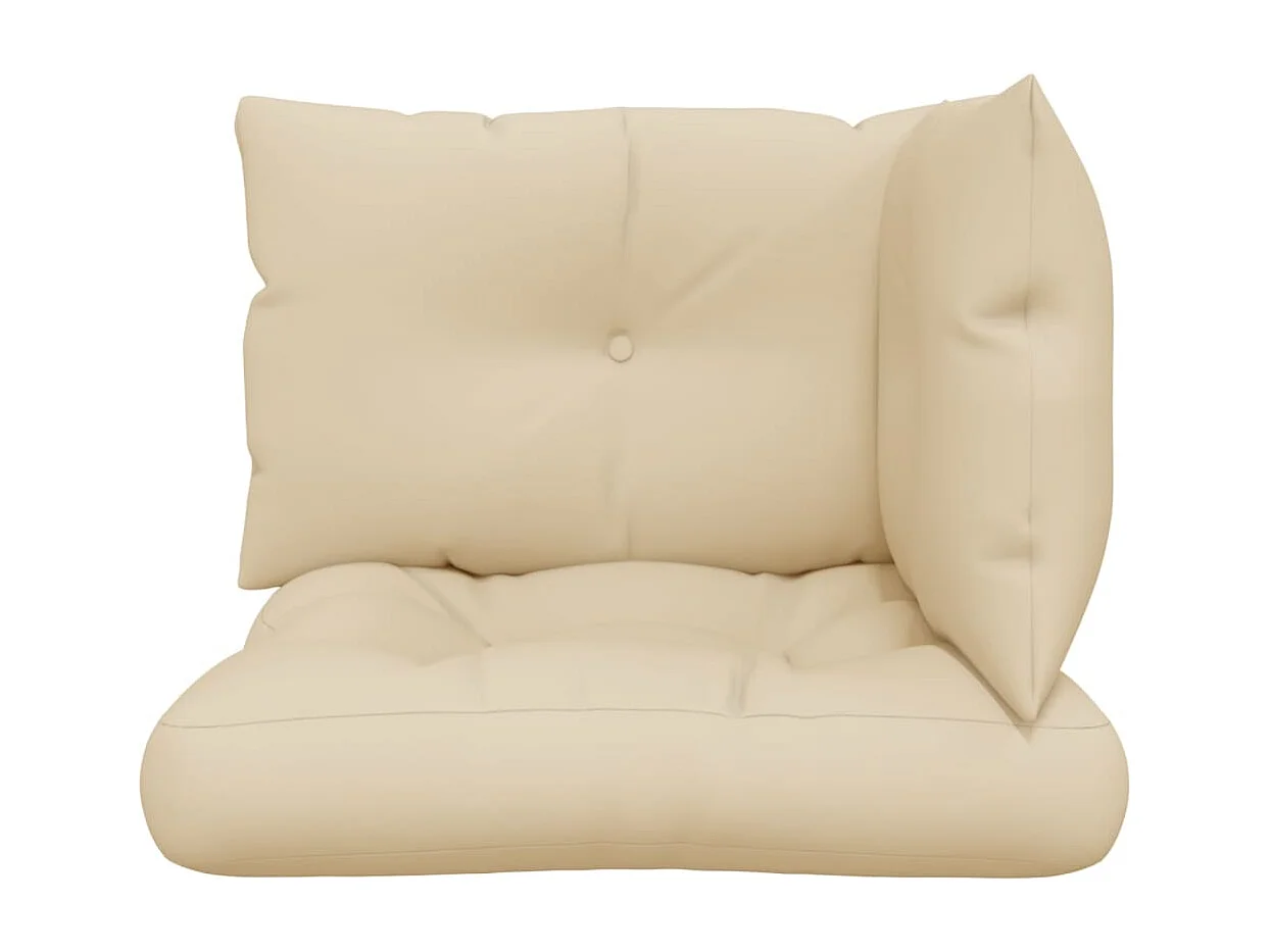 Almofadões para paletes 3 peças tecido bege