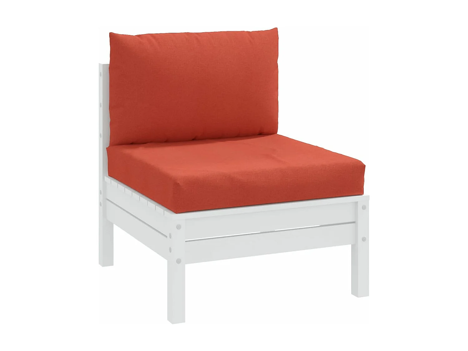 Coussins de palette lot de 2 rouge mélangé tissu