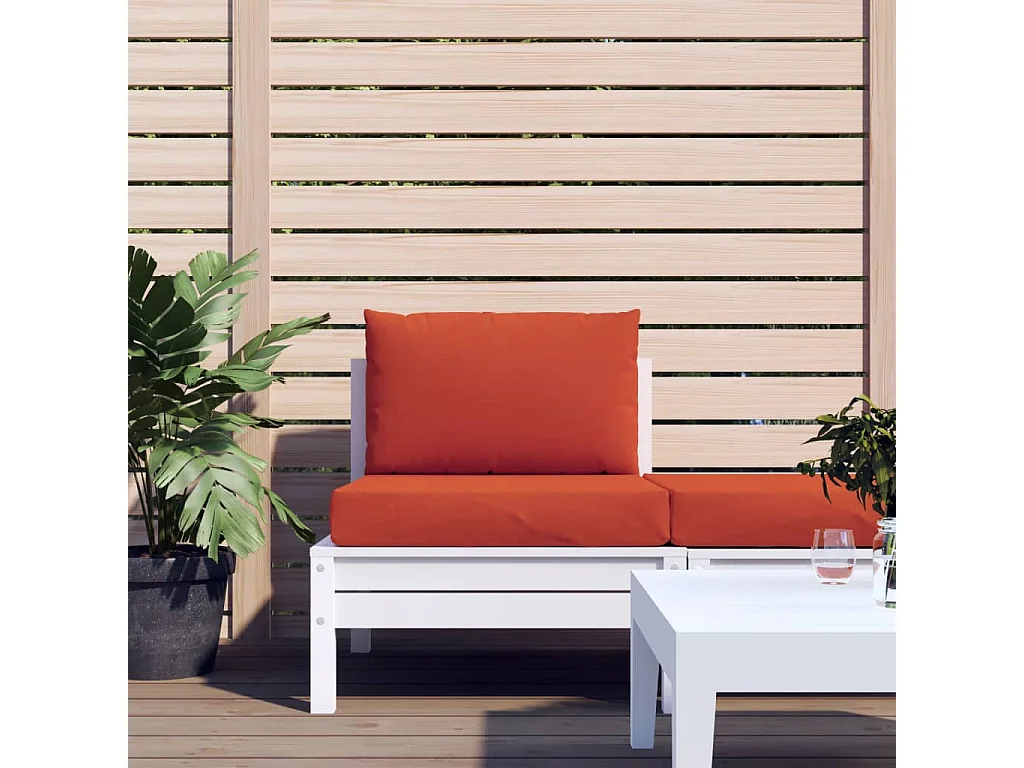Coussins de palette lot de 2 rouge mélangé tissu