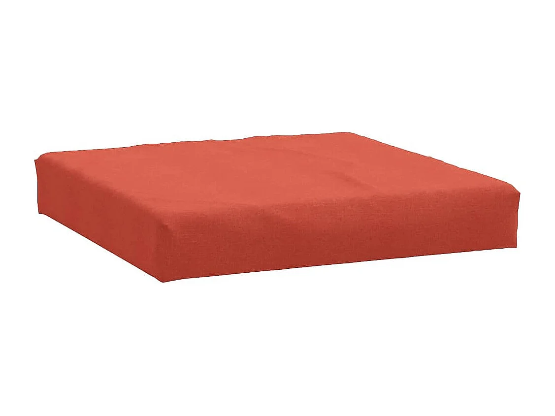 Coussins de palette lot de 2 rouge mélangé tissu