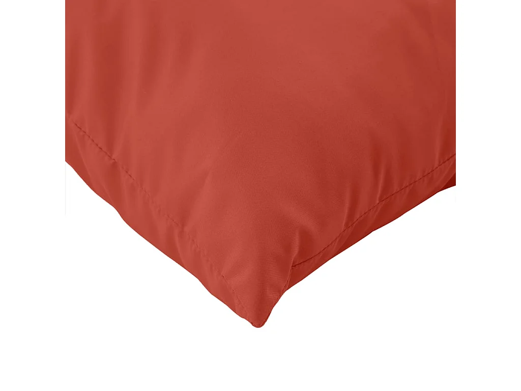 Coussins de palette lot de 2 rouge mélangé tissu
