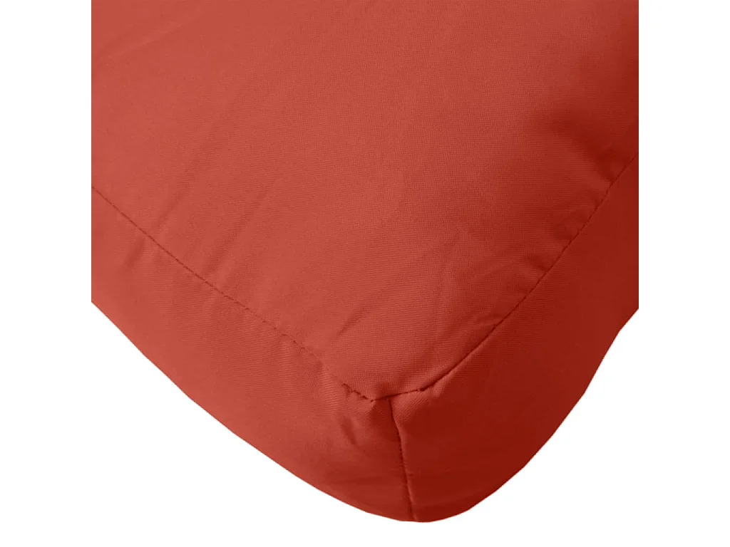 Coussins de palette lot de 2 rouge mélangé tissu