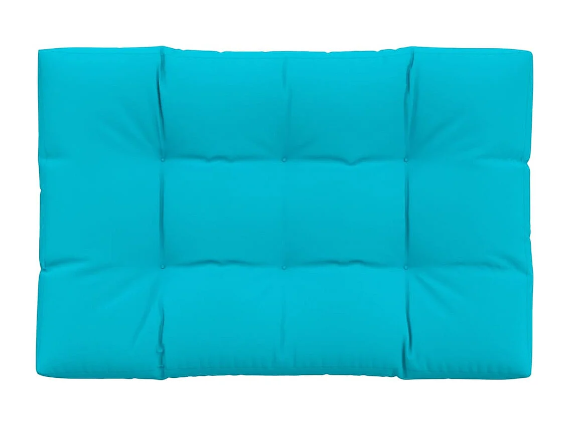 Coussin de palette turquoise 120x80x12 cm tissu