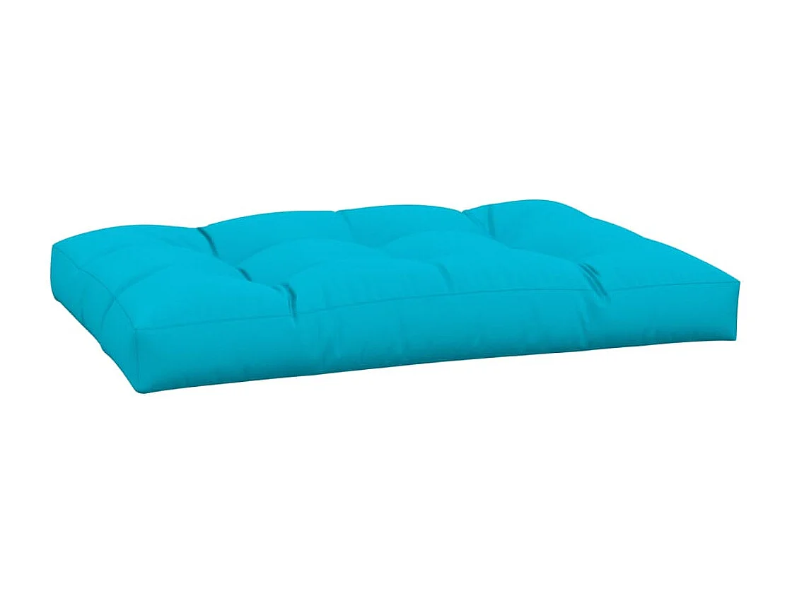 Coussin de palette turquoise 120x80x12 cm tissu