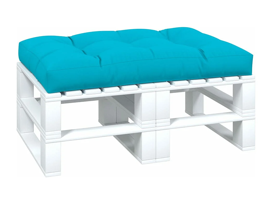 Coussin de palette turquoise 120x80x12 cm tissu