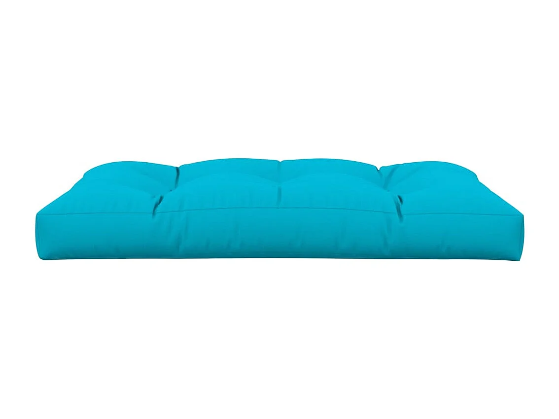 Coussin de palette turquoise 120x80x12 cm tissu