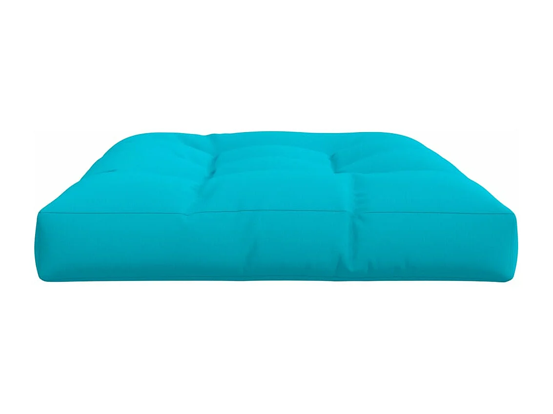 Coussin de palette turquoise 120x80x12 cm tissu