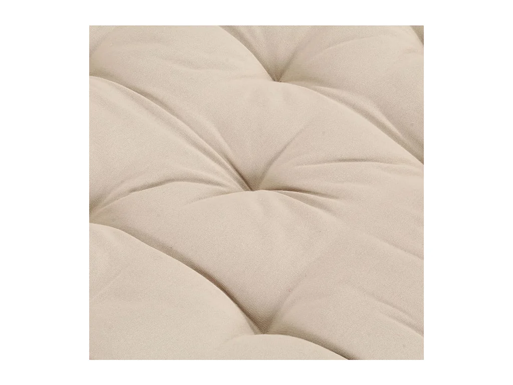 Coussin de plancher de palette Coton 120x80x10 cm Beige
