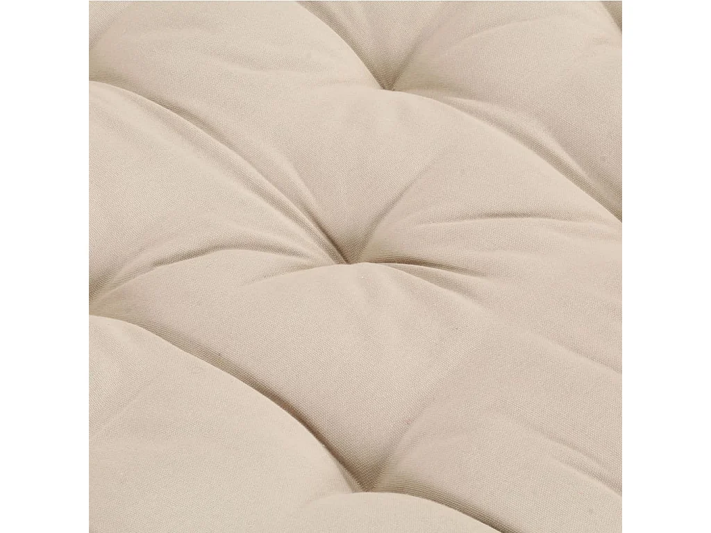 Coussin de plancher de palette Coton 120x80x10 cm Beige