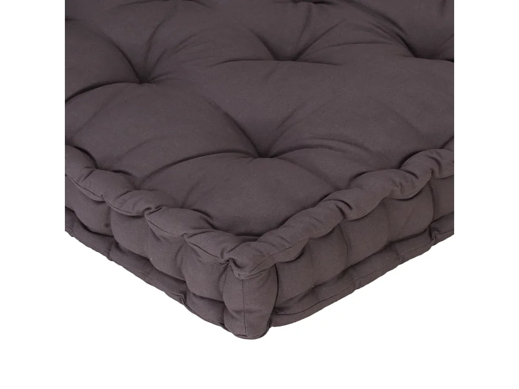 Palletvloerkussen 120x80x10 cm katoen antraciet