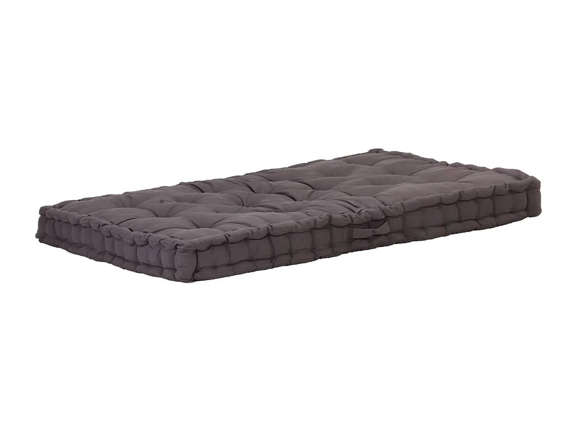 Coussin de plancher de palette Coton 120x80x10 cm Anthracite