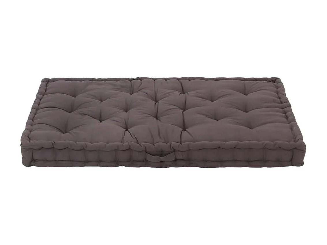 Coussin de plancher de palette Coton 120x80x10 cm Anthracite