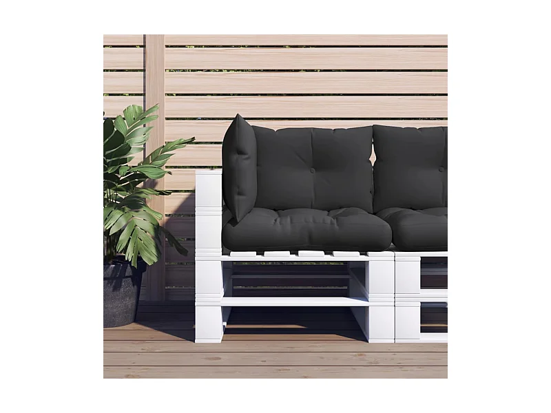 Cojines para palets 3 piezas tela negro