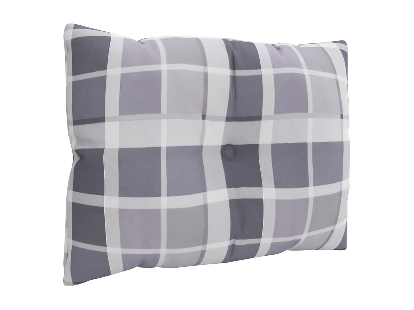 Coussins de palette lot de 3 motif à carreaux gris tissu