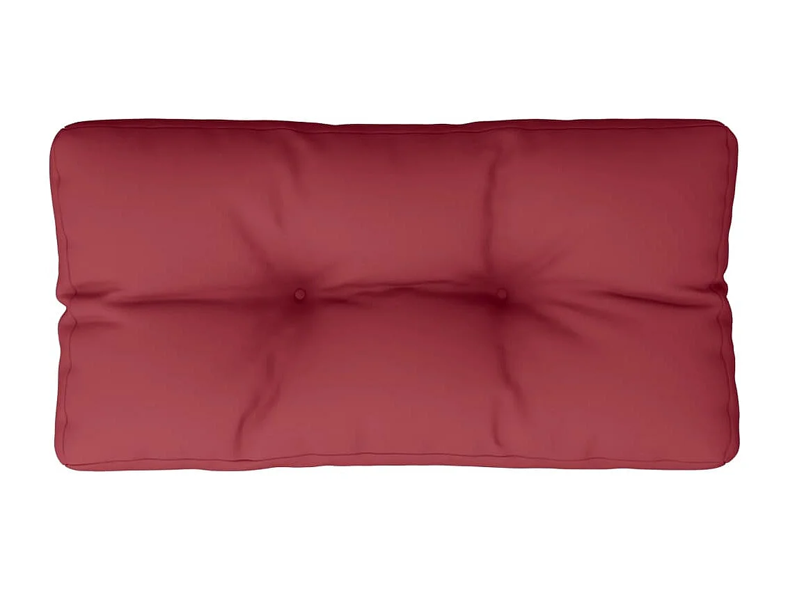 Coussin de palette rouge bordeaux 70x40x12 cm tissu