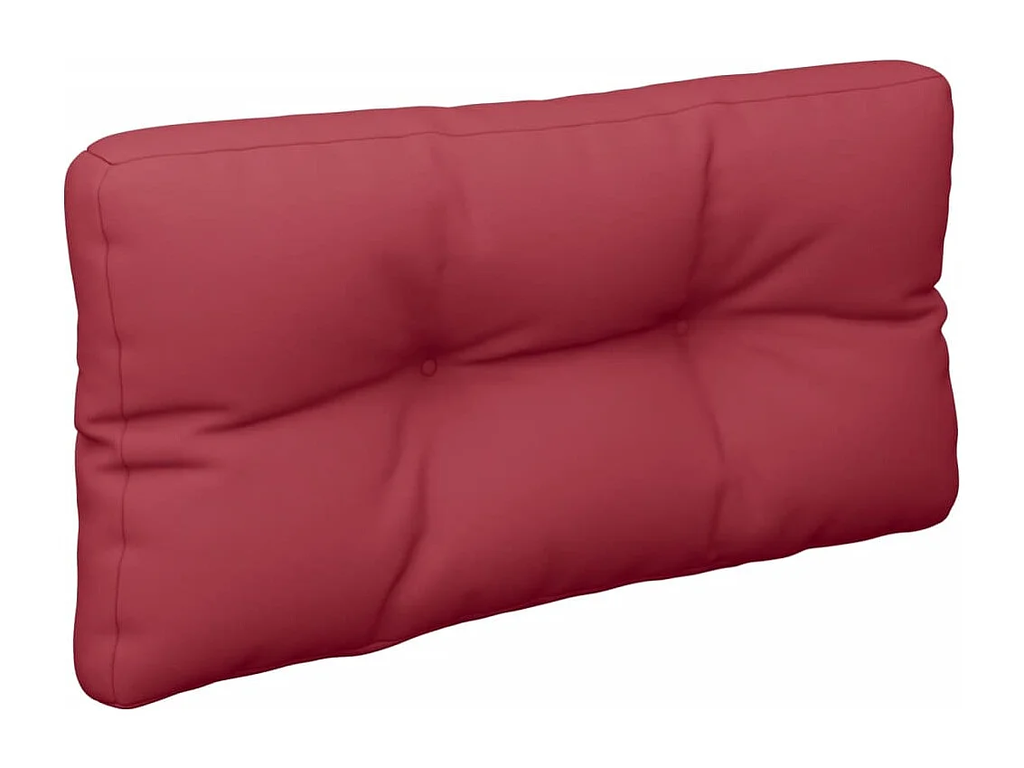 Coussin de palette rouge bordeaux 70x40x12 cm tissu