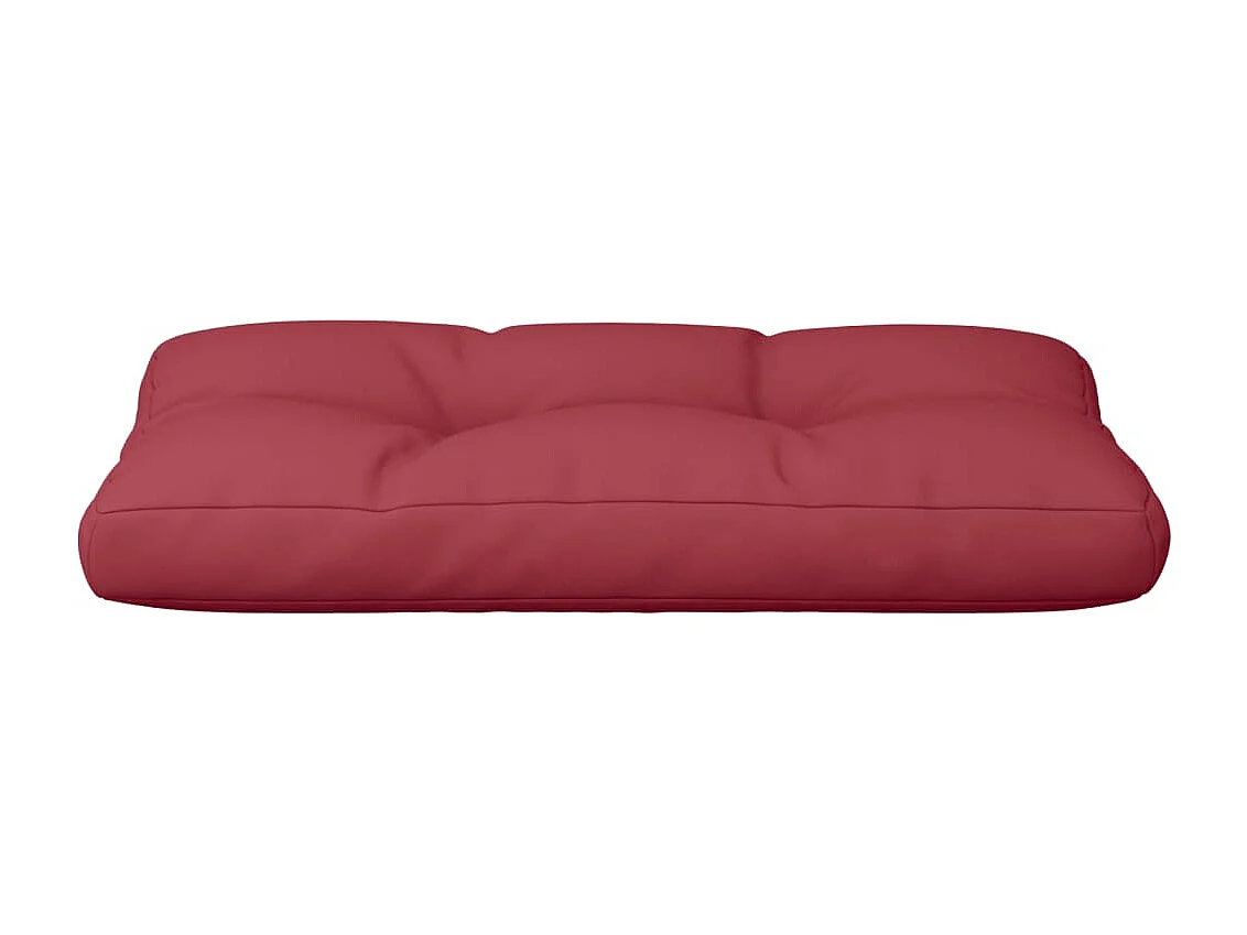 Coussin de palette rouge bordeaux 70x40x12 cm tissu