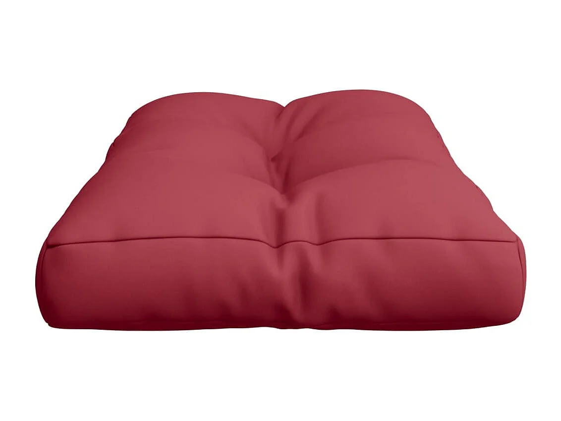 Coussin de palette rouge bordeaux 70x40x12 cm tissu