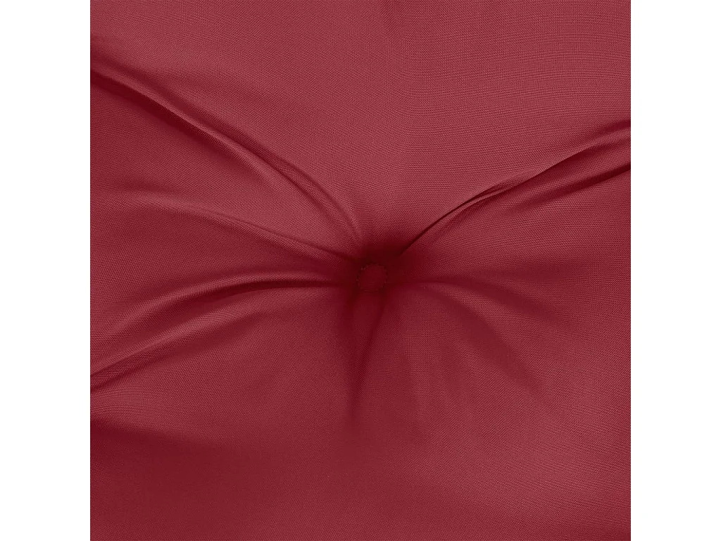 Coussin de palette rouge bordeaux 70x40x12 cm tissu