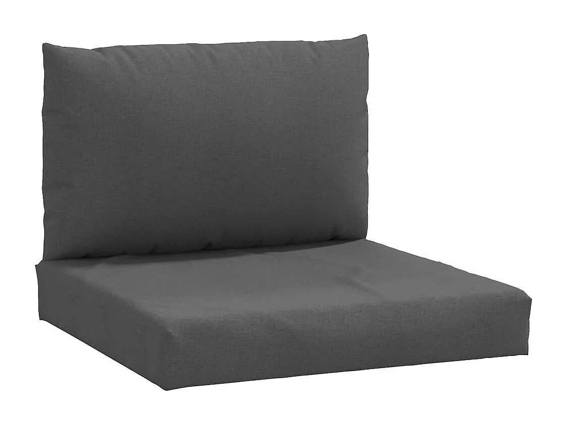 Coussins de palette lot de 2 anthracite mélangé tissu