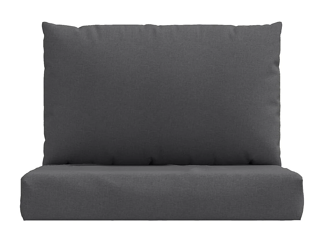 Coussins de palette lot de 2 anthracite mélangé tissu