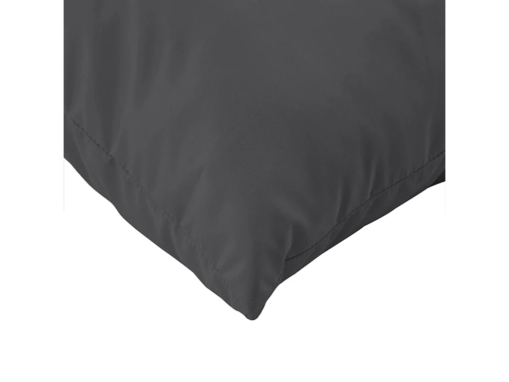 Coussins de palette lot de 2 anthracite mélangé tissu