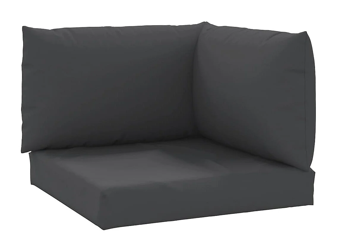 Coussins de palette 3 pièces noir tissu oxford