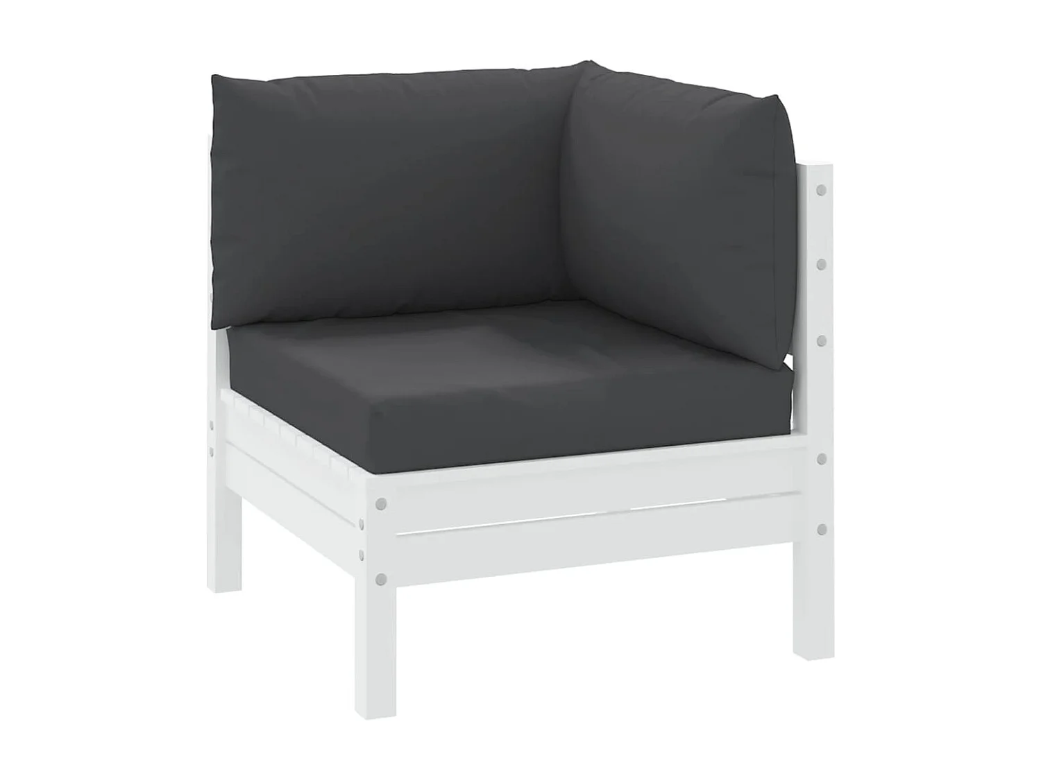 Coussins de palette 3 pièces noir tissu oxford