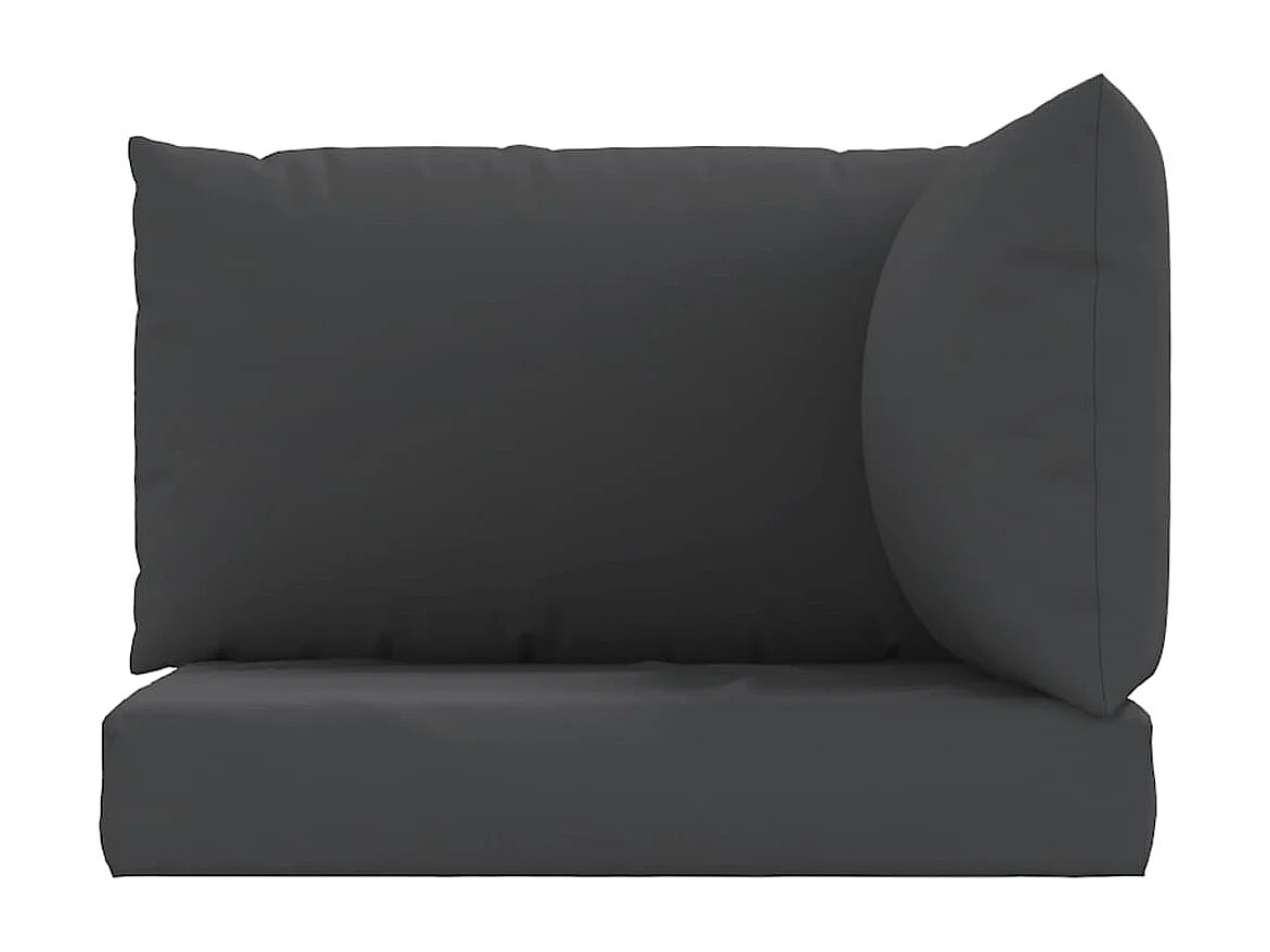 Coussins de palette 3 pièces noir tissu oxford