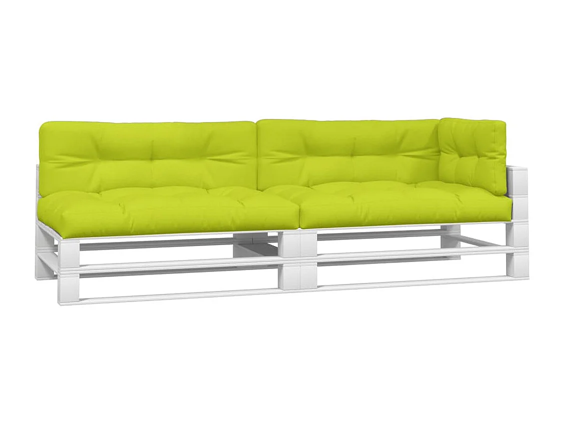 Almofadões para móveis de paletes 5 peças tecido verde brilhante