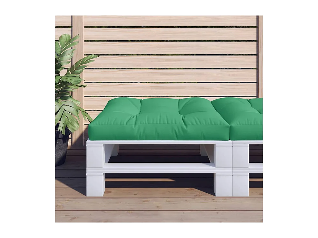 Palletkussen 80x80x12 cm stof groen