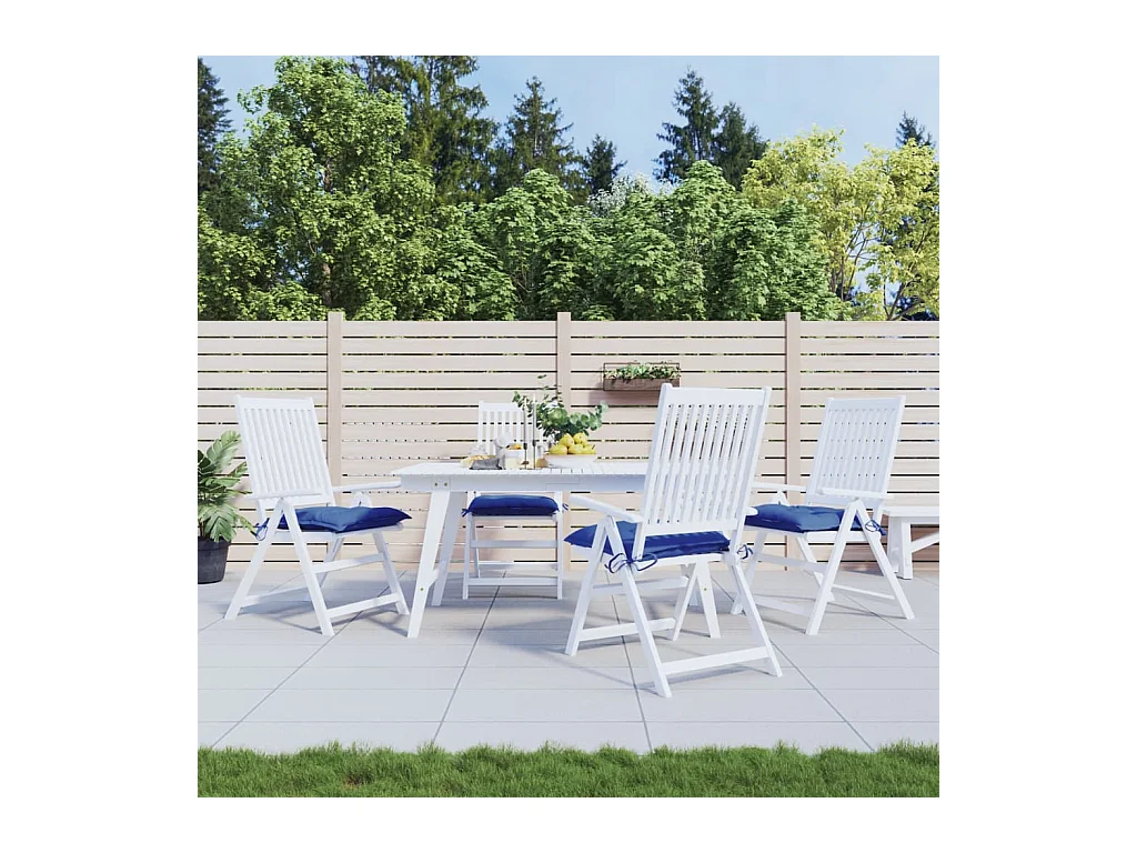 Coussins de palette lot de 4 bleu 50x50x7 cm tissu oxford