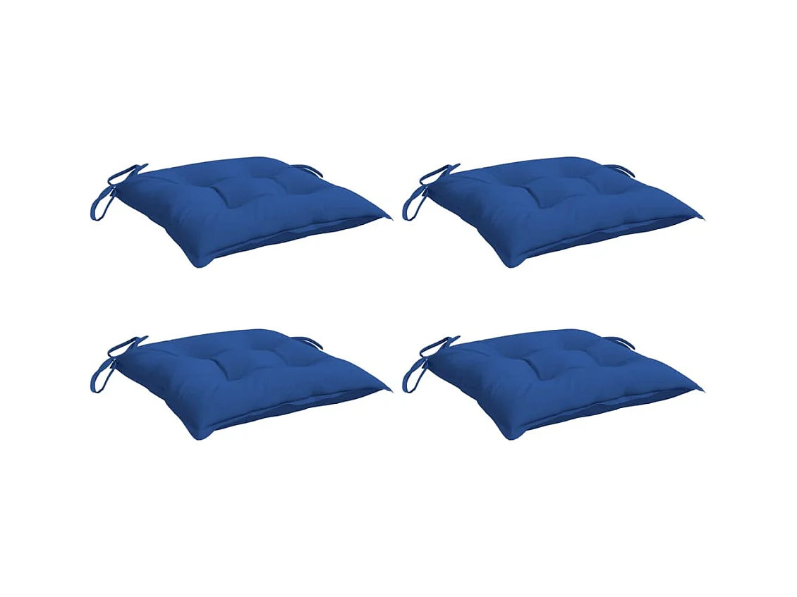 Coussins de palette lot de 4 bleu 50x50x7 cm tissu oxford