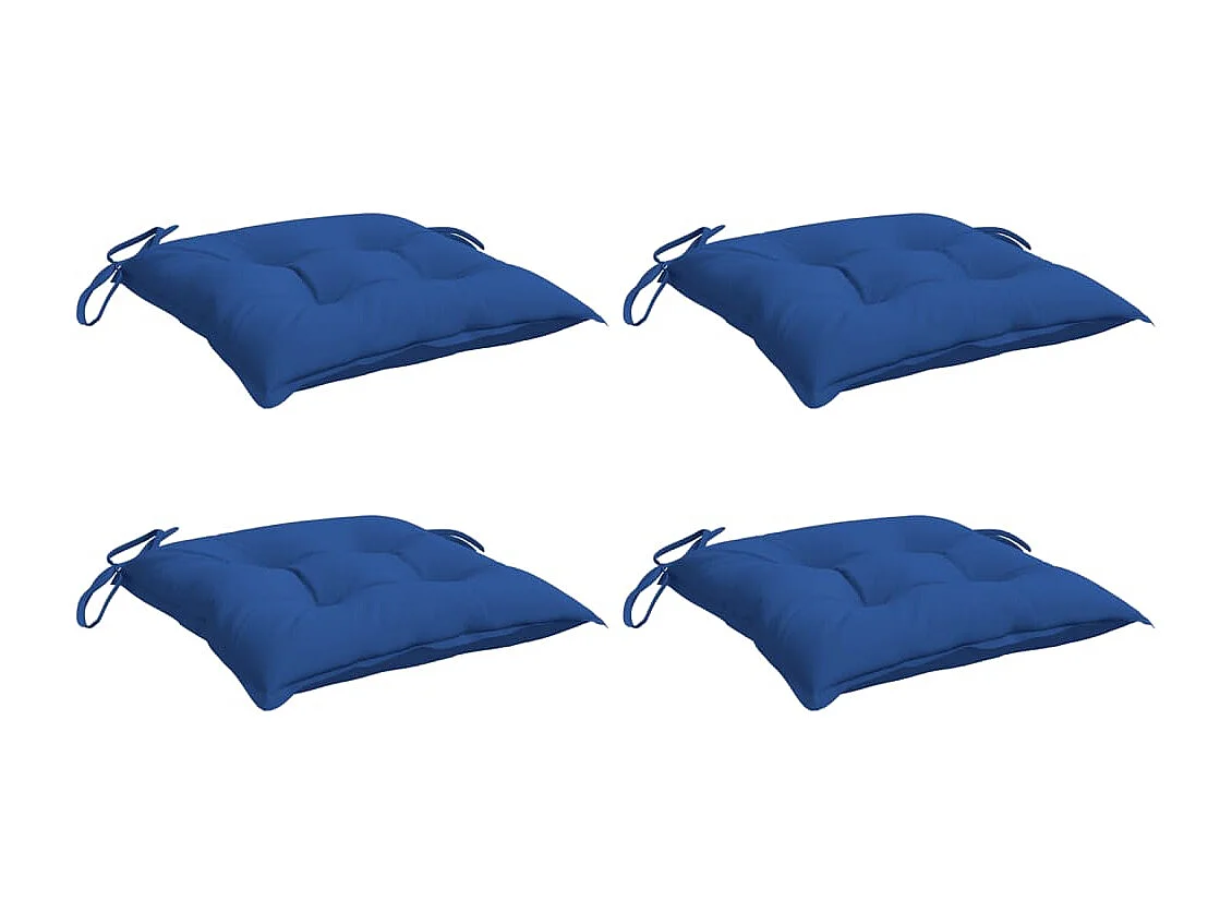 Coussins de palette lot de 4 bleu 50x50x7 cm tissu oxford