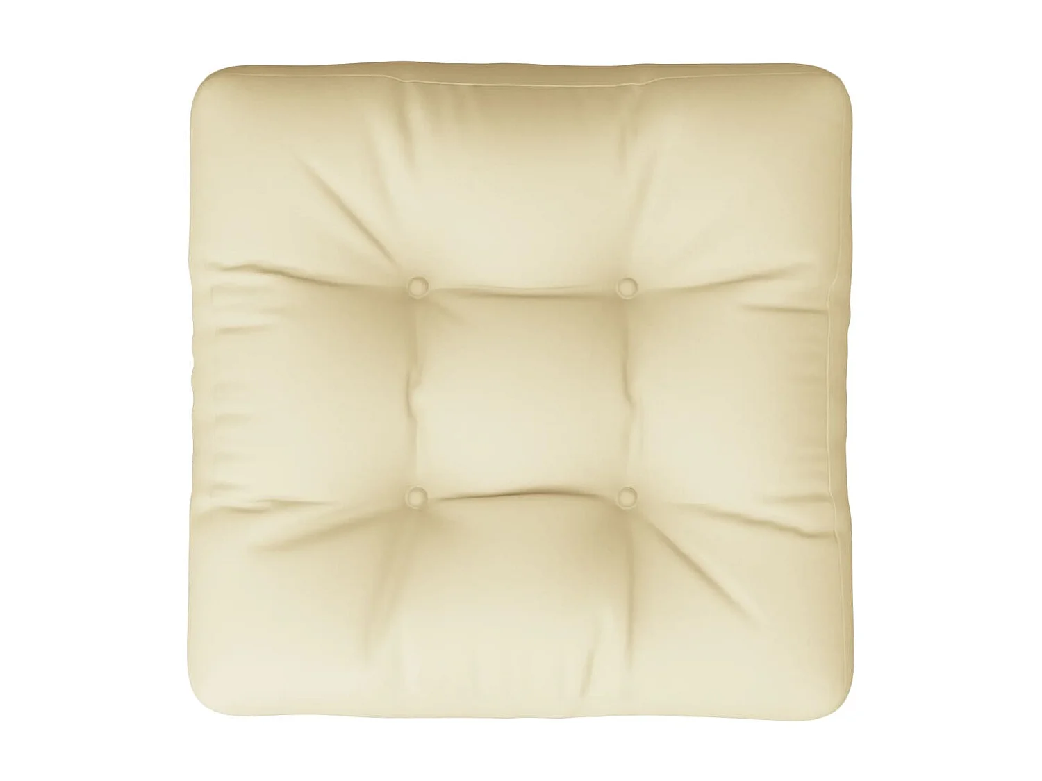 Coussin de palette crème 60x61,5x10 cm tissu