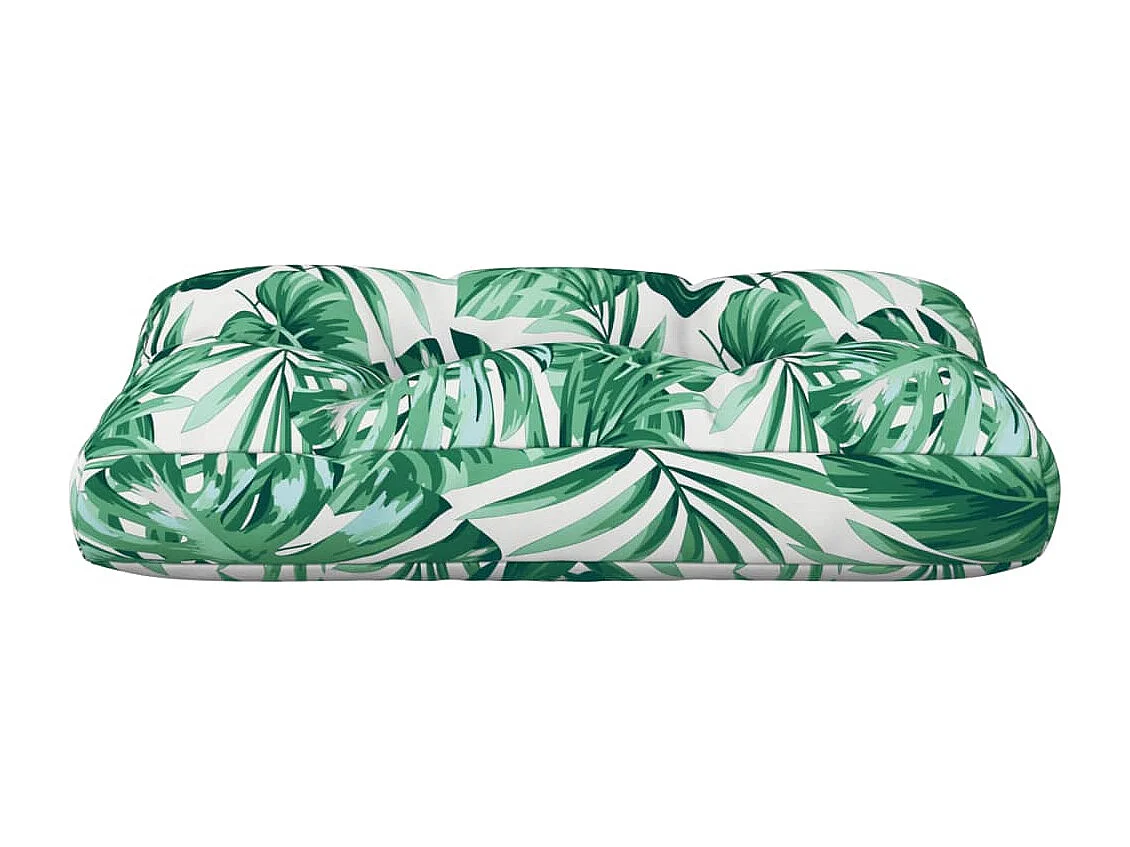 Cojín para palés tela estampado de hojas 60x40x12 cm