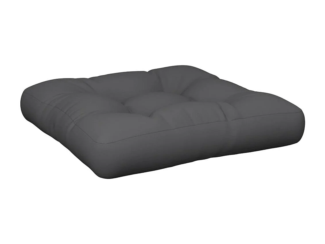 Coussin de palette anthracite 60x61,5x10 cm tissu