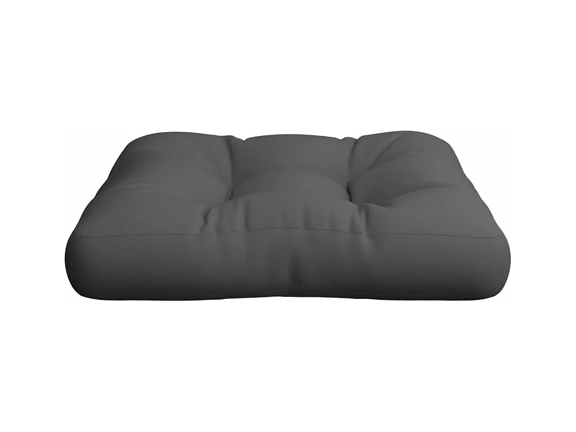 Coussin de palette anthracite 60x61,5x10 cm tissu