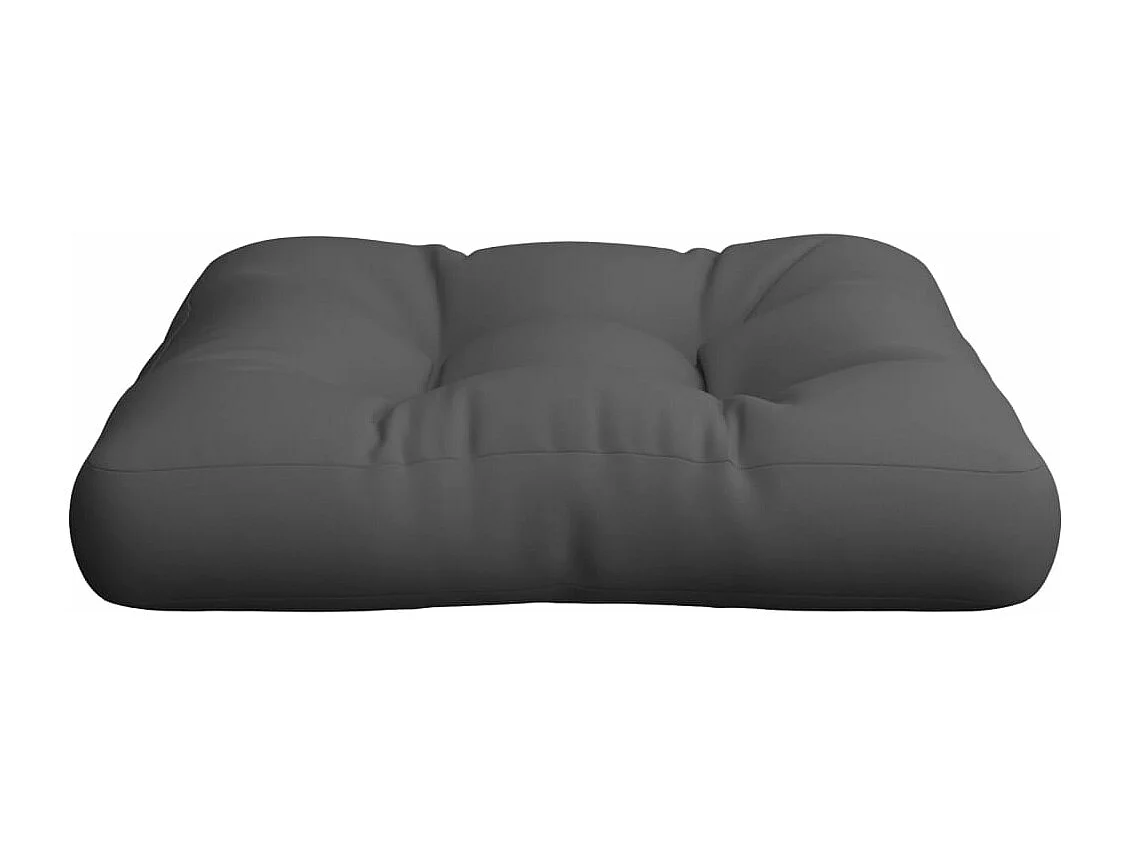 Coussin de palette anthracite 60x61,5x10 cm tissu