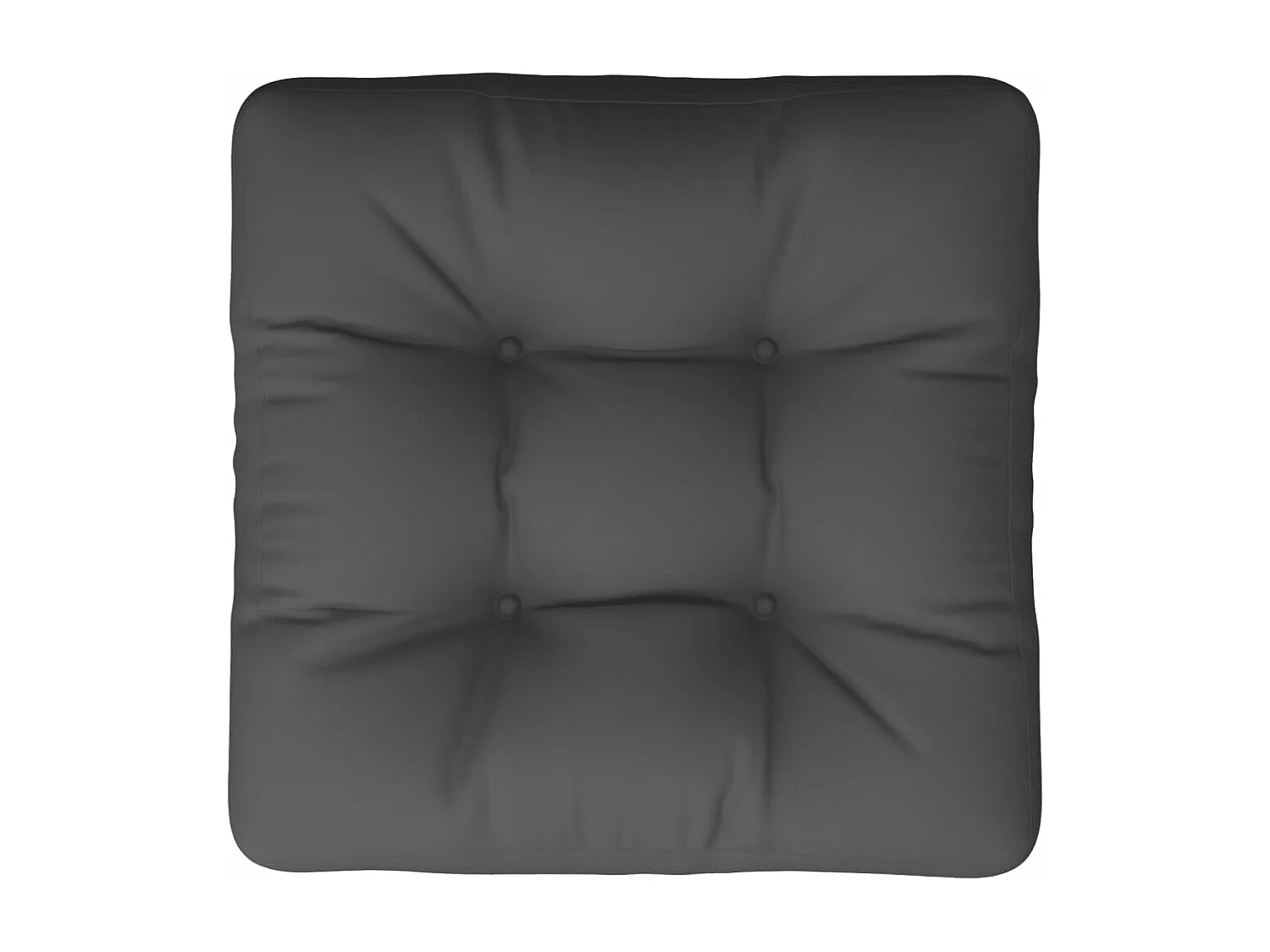 Coussin de palette anthracite 60x61,5x10 cm tissu