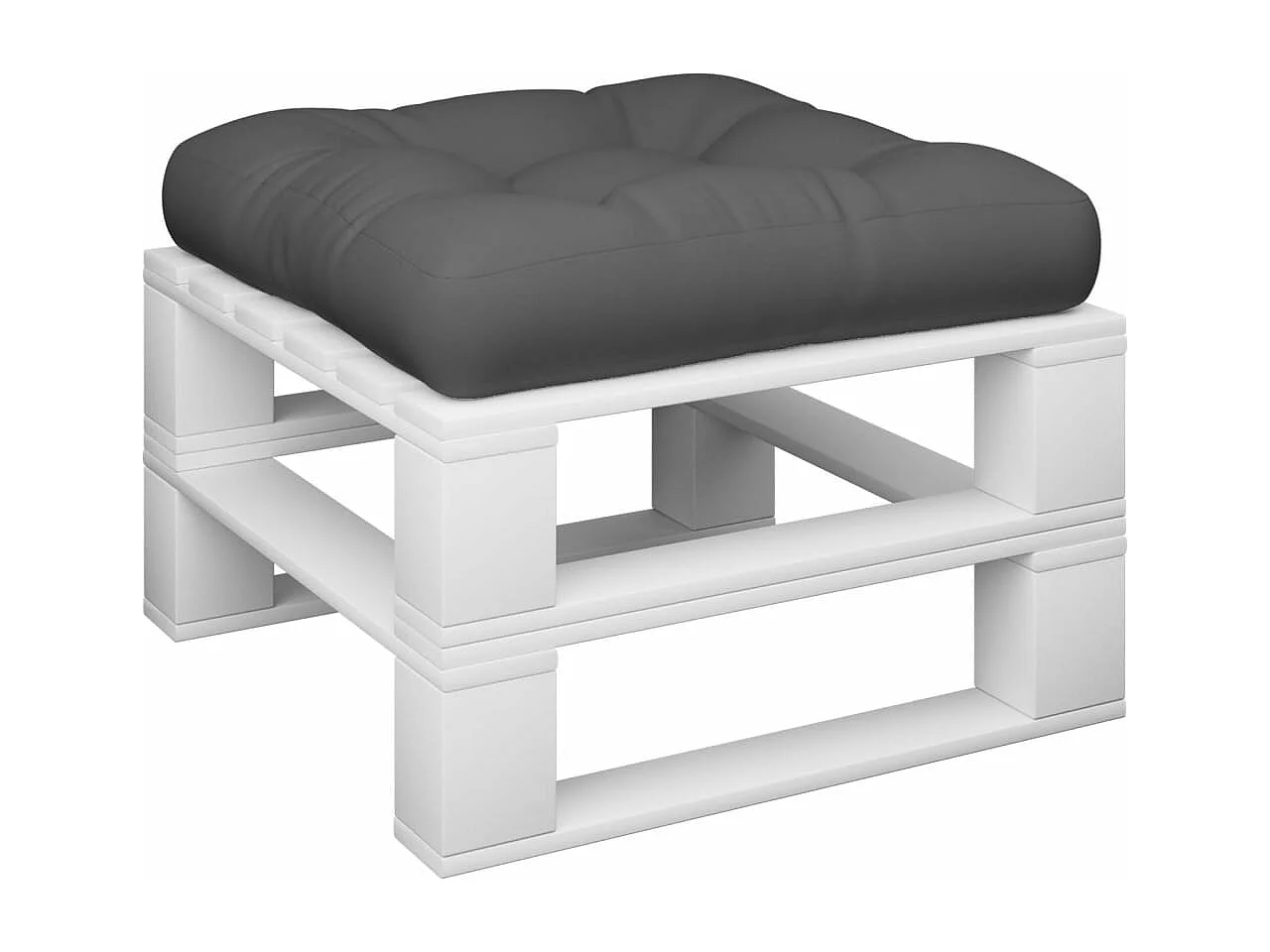 Cojín para sofá de palets de tela antracita 60x61,5x10 cm