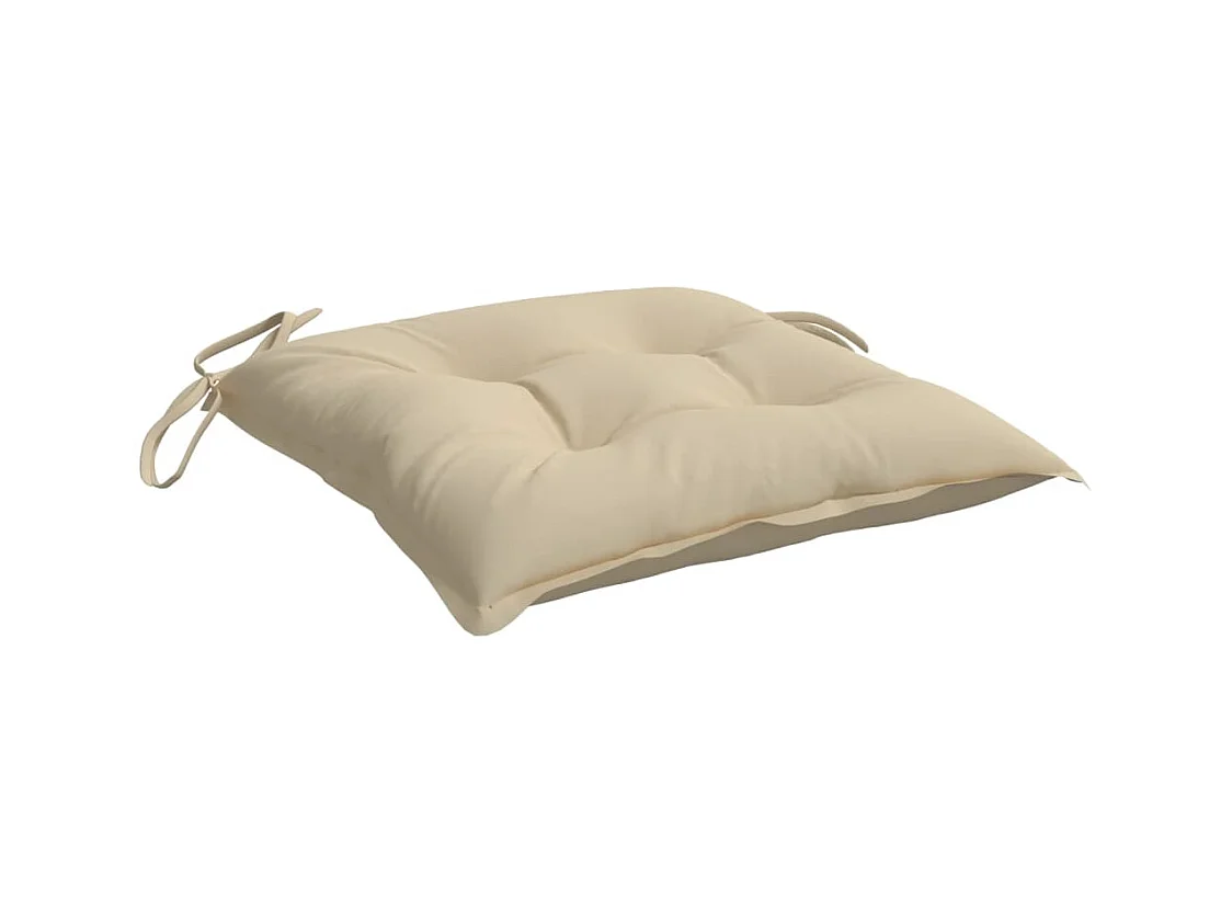 Coussins de palette lot de 2 beige 50x50x7 cm tissu oxford