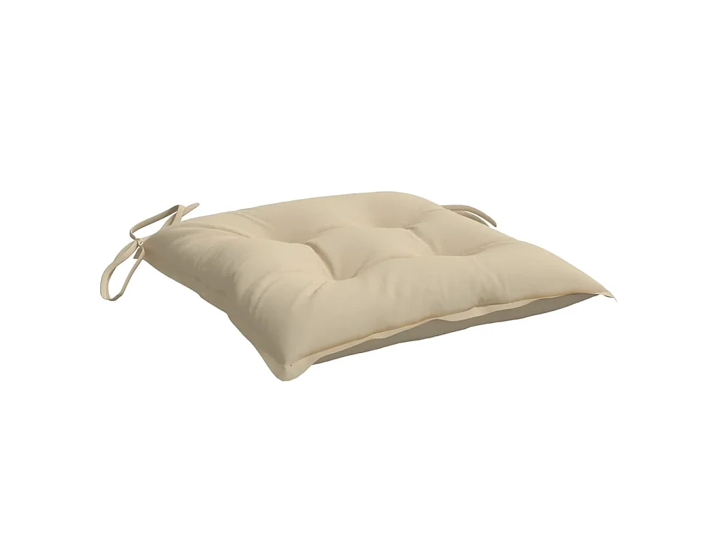 Cojines de palets de jardín 2 unidades tela Oxford beige 50x50x7 cm
