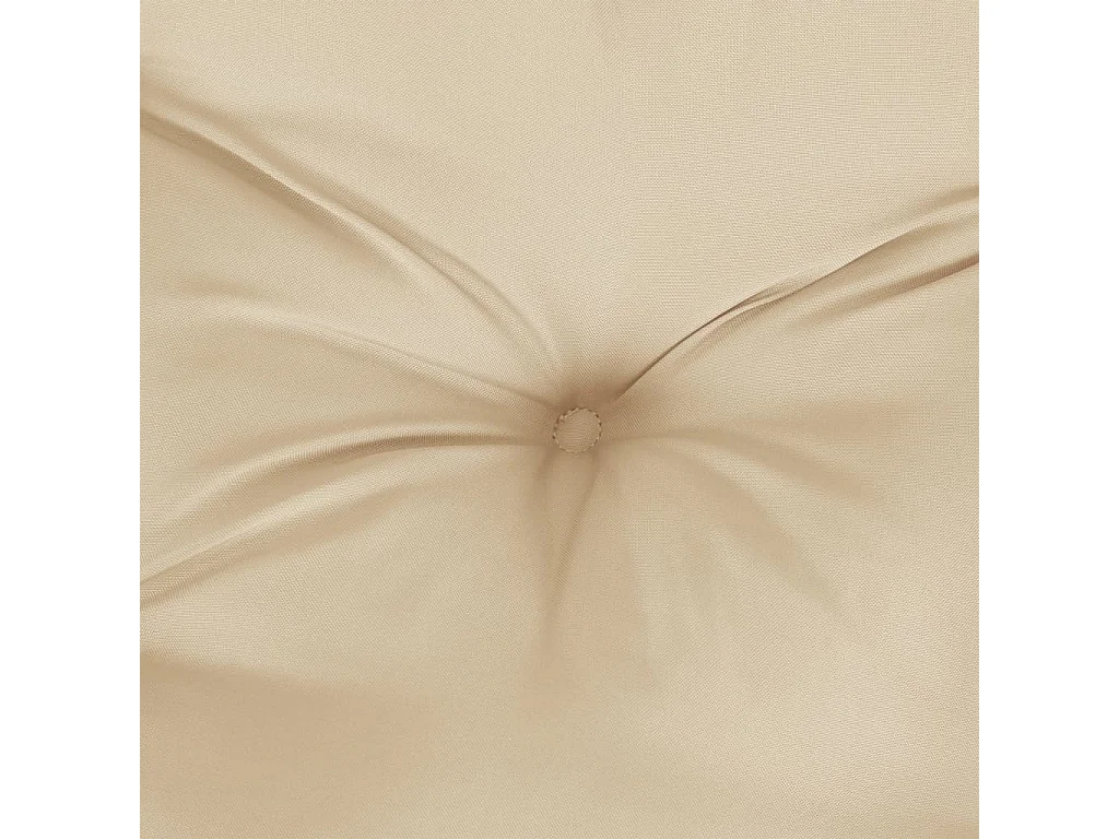 Cojines de palets de jardín 2 unidades tela Oxford beige 50x50x7 cm