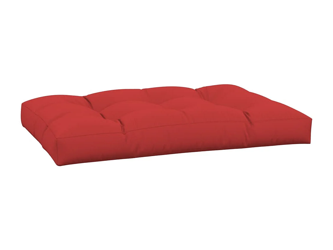 Coussin de palette rouge 120x80x12 cm tissu