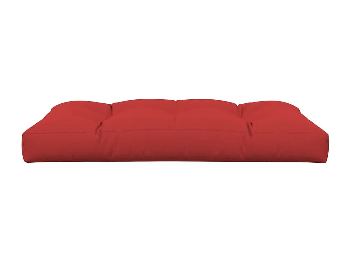 Coussin de palette rouge 120x80x12 cm tissu