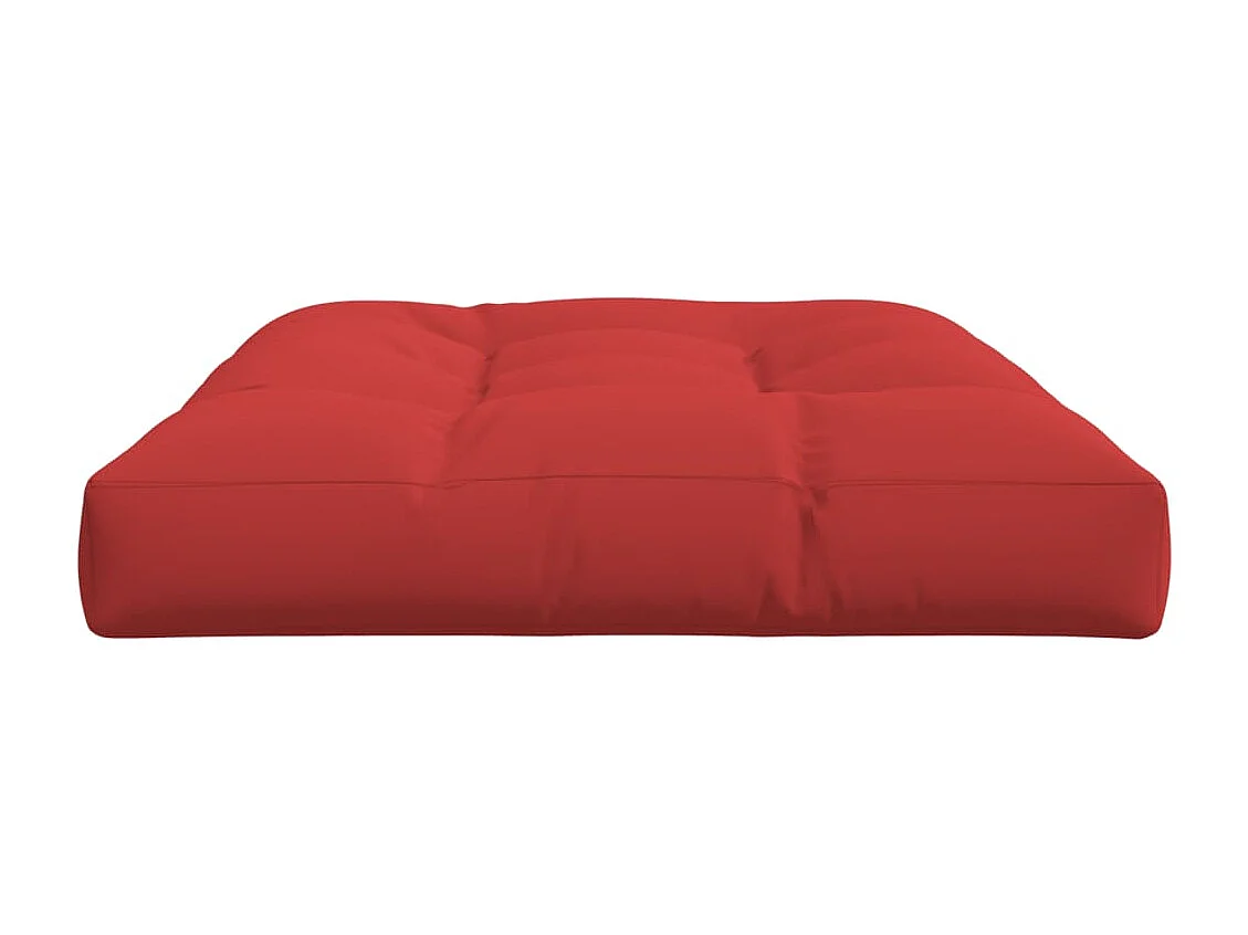Coussin de palette rouge 120x80x12 cm tissu