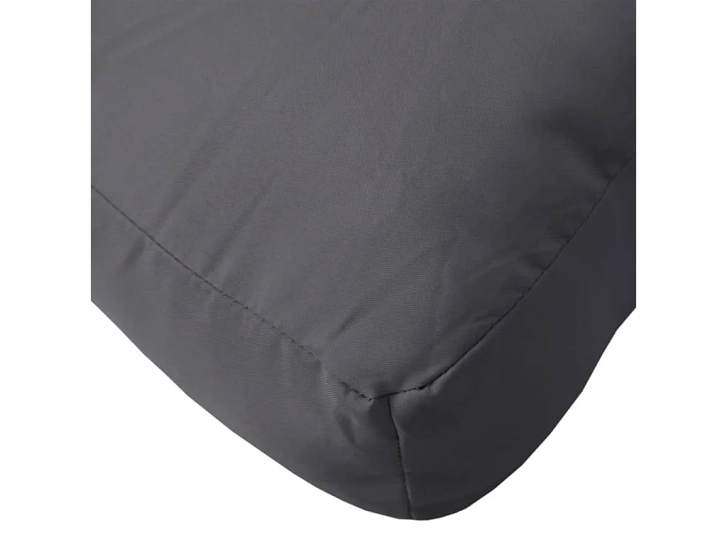 Coussin de palette anthracite 60x60x8 cm tissu oxford