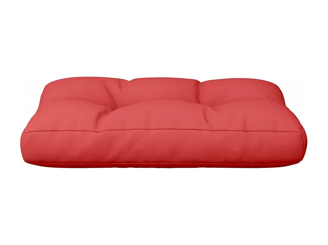 Coussin de palette rouge 50x40x12 cm tissu