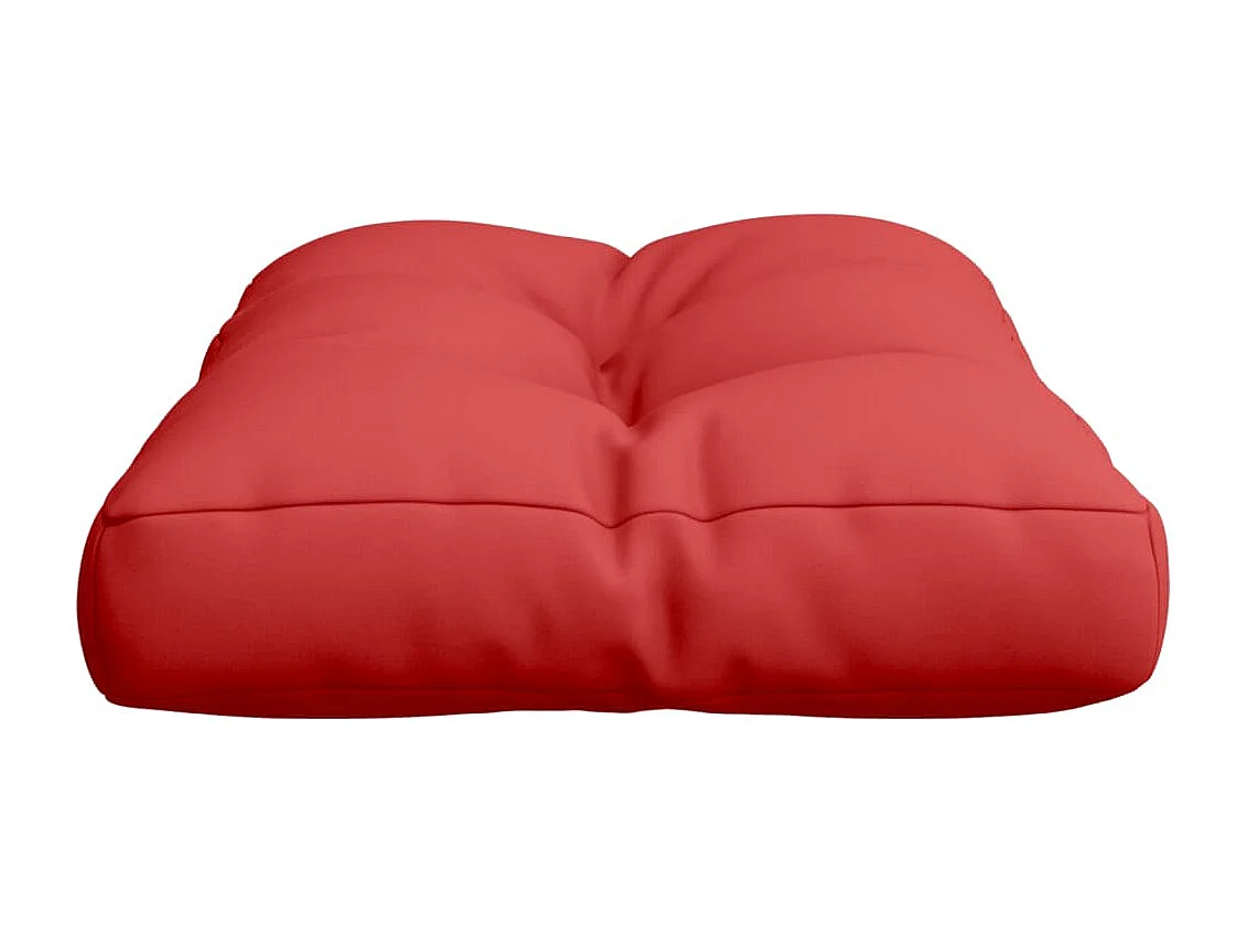 Coussin de palette rouge 50x40x12 cm tissu